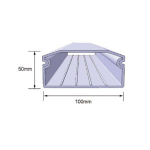 Urban Hydro NFT Rinne 100×50 mm – mit Loch, 1-lagig, innen weiß, 290 cm
