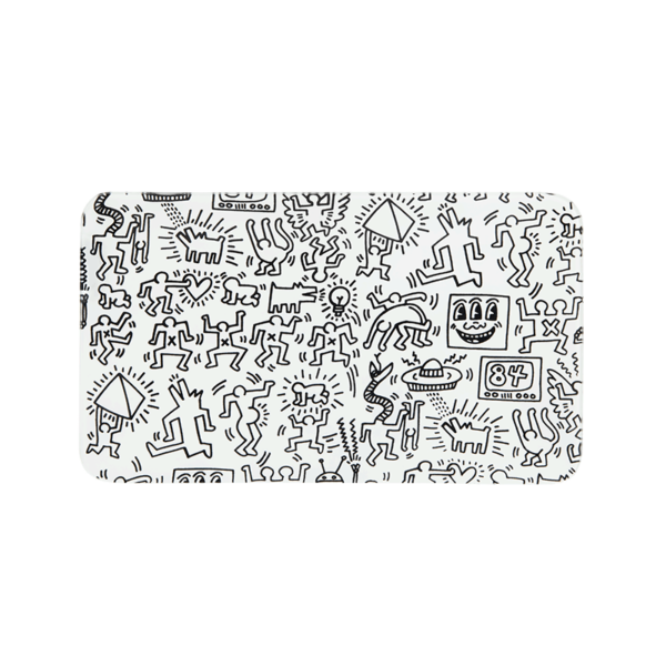 Podnos zum Rollen Keith Haring Tablett Schwarz & Weiß