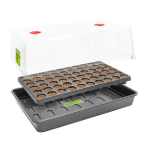 Root!t Dry Peat Free 60 Cell Propagator Kit unbeheiztes Gewächshaus, 58×40.5×22.5 cm