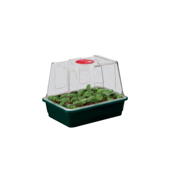 Garland Gewächshaus Small High Dome Propagator Green mit Drainage, Hartplastik, unbeheizt, 23x17x18 cm