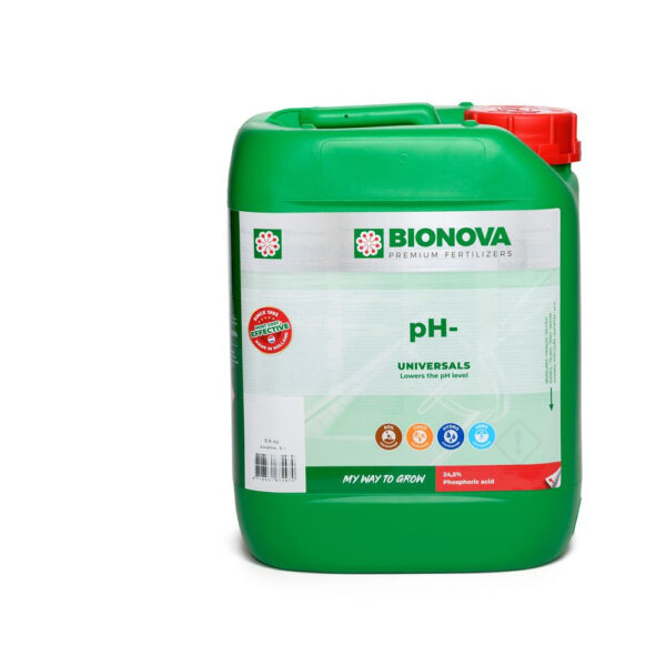 BioNova pH- (P2O5 24,5 % Phosphorsäure) 5 l - (mehrsprachiges Etikett inkl. DE)