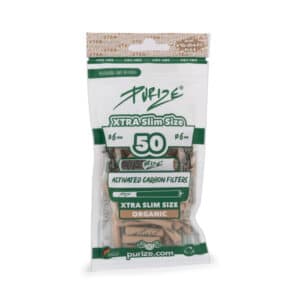 Purize XTRA Slim 5.9mm Aktivkohlefilter Organic, PE Vorratsbeutel 50 Stk.