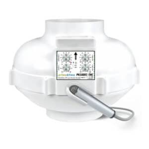 Prima Klima Rohrventilator EC-THC 160 mm – 1180 m³/h mit Temperatur- und Feuchtigkeitsregelung