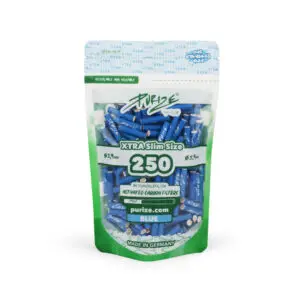 PURIZE Aktivkohlefilter XTRA Slim Size, Beutel 250 Stück, blau