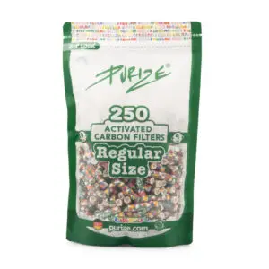 PURIZE Aktivkohlefilter Regular Size, Beutel 250 Stück, Farbmix