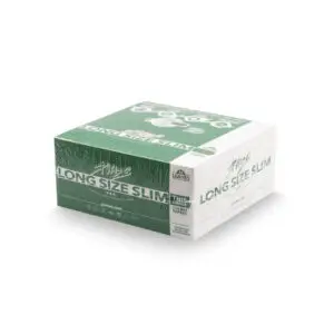 PURIZE Long Size Slim Papierchen, 42 Stück pro Packung, ungebleicht