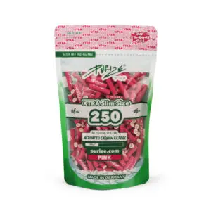 PURIZE Aktivkohlefilter XTRA Slim Size, Beutel 250 Stück, rosa