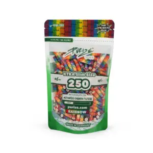 PURIZE Aktivkohlefilter XTRA Slim Size, Beutel 250 Stück, Regenbogen