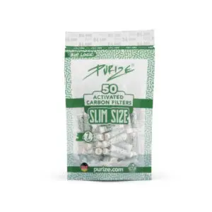 PURIZE Aktivkohlefilter Slim Size, Beutel 50 Stück, weiß