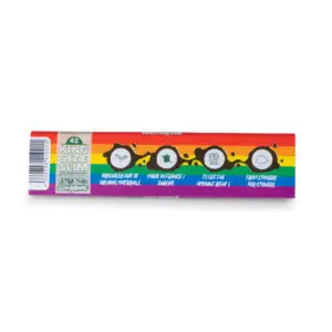 PURIZE King Size Slim Papier, 42 Stück pro Packung, ungebleicht, regenbogenfarben
