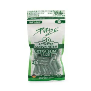 PURIZE Aktivkohlefilter XTRA Slim Size – Beutel, 50 Stück, Grün