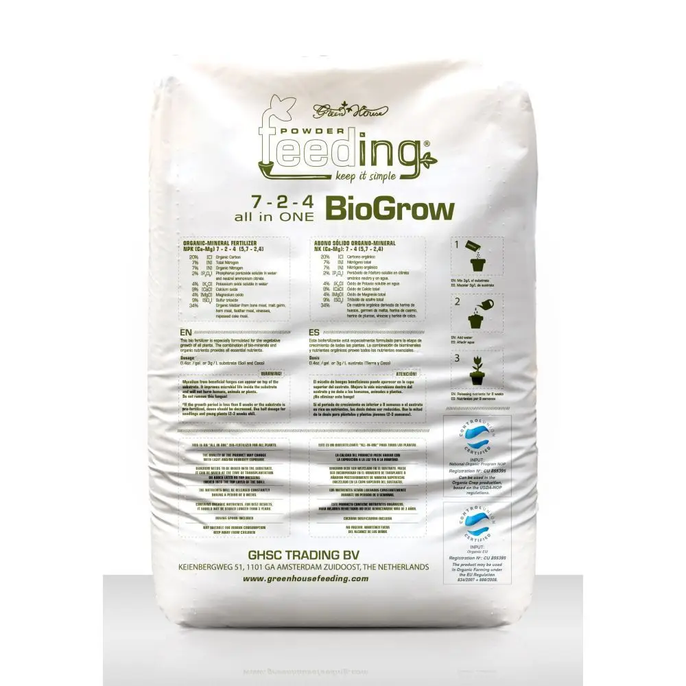 Green House Feeding BioGrow, 25 kg