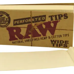 RAW Filter, breit, ungebleicht, perforiert, 50 Stk. pro Packung