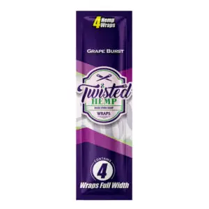 Twisted Hemp Wraps, Grape Burst, 4 St. im Packung