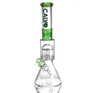 Glasbong CALVO Tree Perc Beaker, grün, 42 cm, Schliff 14 mm