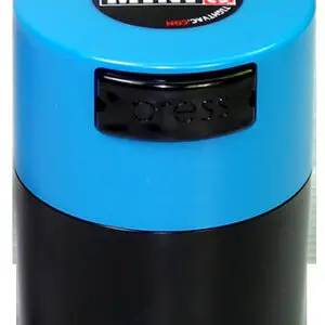 TightVac Vakuumdose, 120 ml, schwarz mit hellblauem Deckel