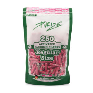 PURIZE Aktivkohlefilter Regular Size, Beutel 250 Stück, rosa