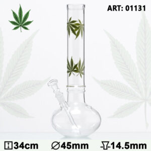 Glas-Bong Multi Leaf Bouncer 34 cm, Durchmesser 45 mm