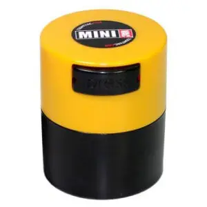 TightVac Vakuumdose, 120 ml, schwarz mit gelbem Deckel