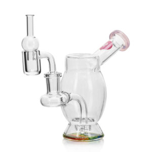 CALVO Bubble Rig Wax Set, rosa, 13 cm, Schliff 14 mm